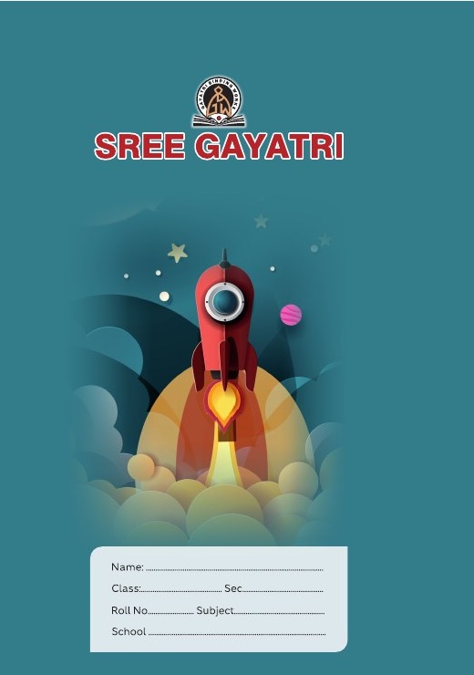 Sree Gayatri rocket space notebook cover